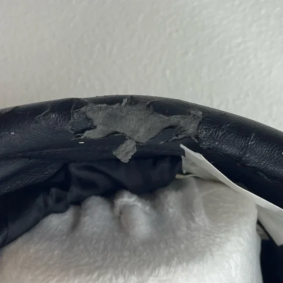 BROWNY STANDARD Women’s Leather Jacket/White Paint Splatter/Graffiti/Sequin S - Picture 6 of 6